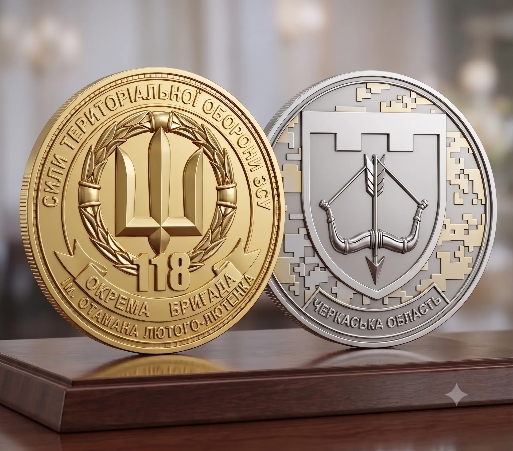 Коїни із золота та срібла